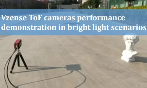 Cover image for the article on outdoor bright light scene testing with Vzense ToF camera