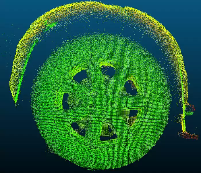 HDR ON with car wheel point cloud map.